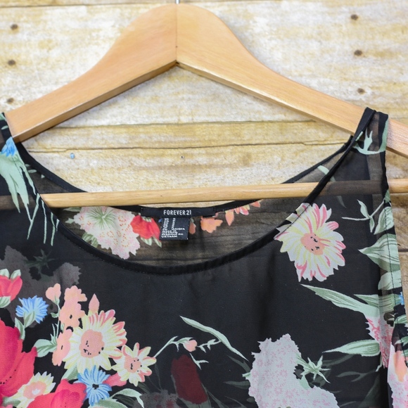 Forever 21 Sheer Summer Floral Tank - Picture 2 of 3